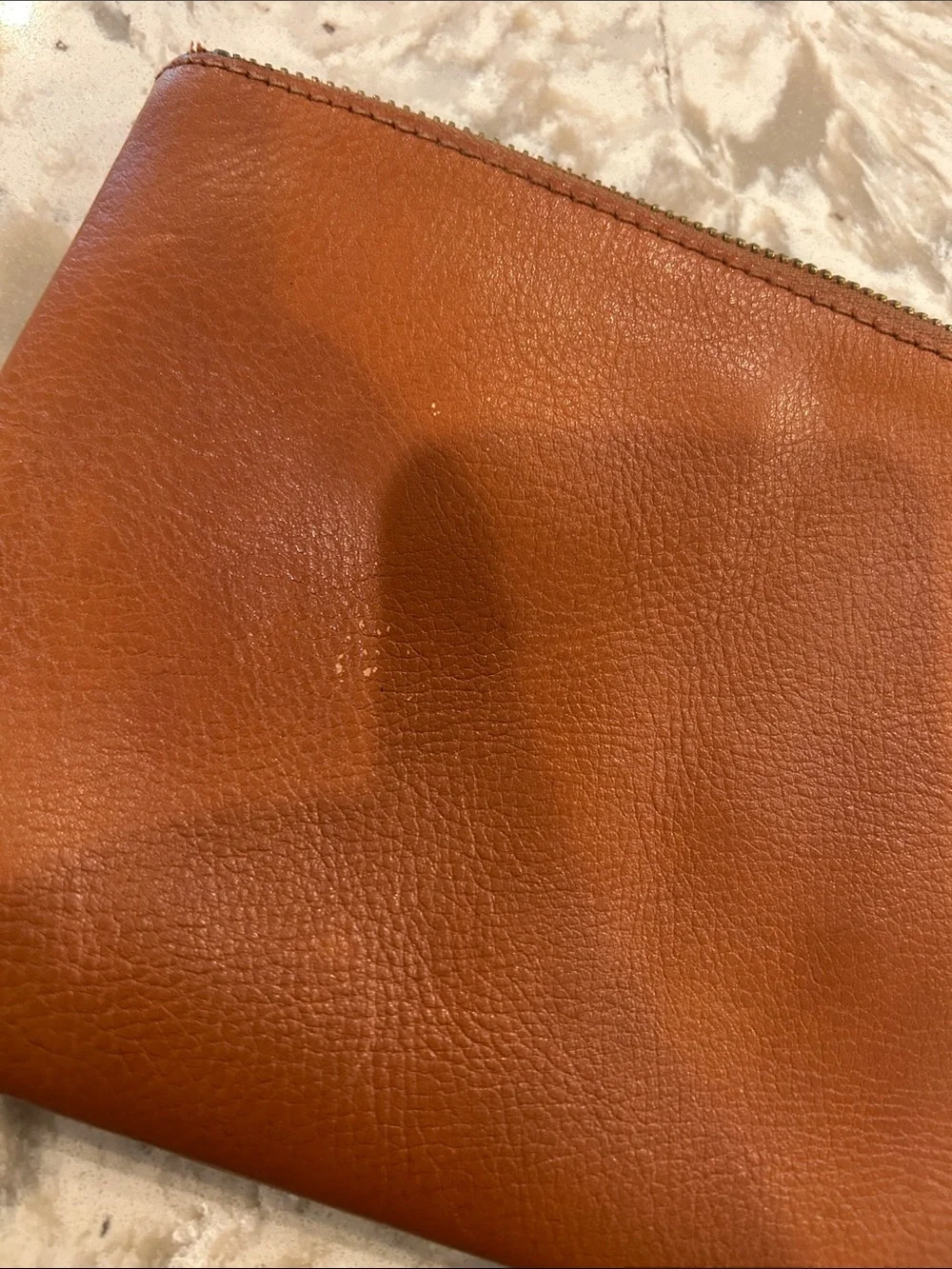 MADEWELL "THE LEATHER" POUCH CLUTCH BROWN - Picture 5 of 6
